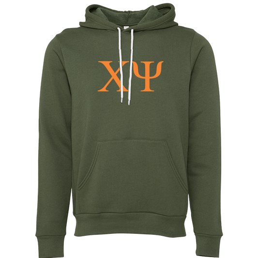 Chi Psi Lettered Hooded Sweatshirts
