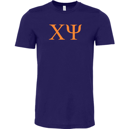 Chi Psi Lettered Short Sleeve T-Shirts