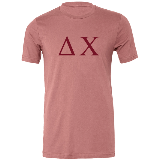Delta Chi Lettered Short Sleeve T-Shirts