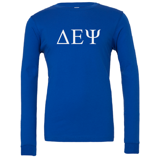 Delta Epsilon Psi Lettered Long Sleeve T-Shirts