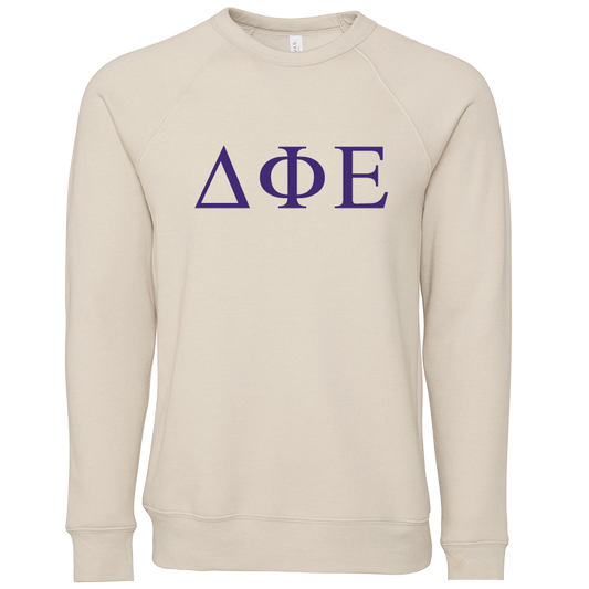 Delta Phi Epsilon Embroidered Lettered Crewneck Sweatshirts