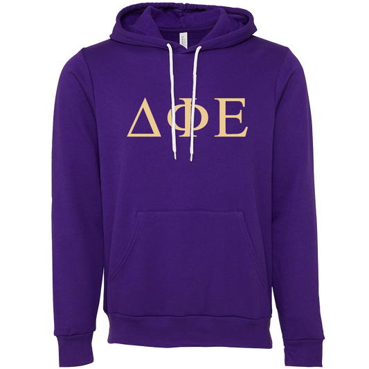 Delta Phi Epsilon Lettered Hooded Sweatshirts