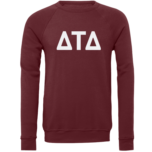 Delta Tau Delta Embroidered Lettered Crewneck Sweatshirts