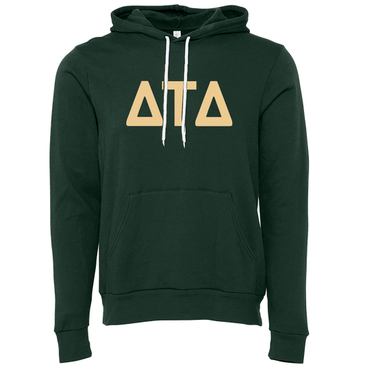 Delta Tau Delta Embroidered Lettered Hooded Sweatshirts