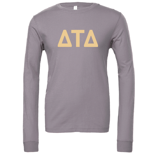 Delta Tau Delta Lettered Long Sleeve T-Shirts