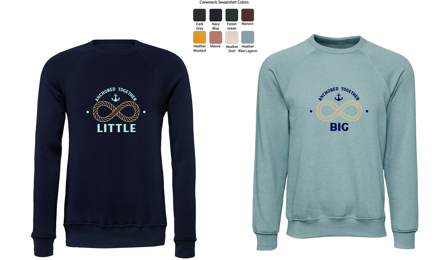 Nautical Big/Little Embroidered Crewnecks