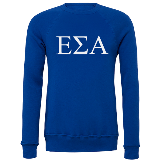 Epsilon Sigma Alpha Embroidered Lettered Crewneck Sweatshirts
