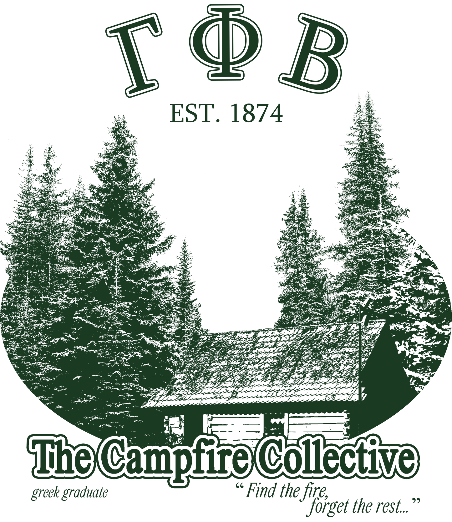 Gamma Phi Beta Forest Graphic T-Shirt