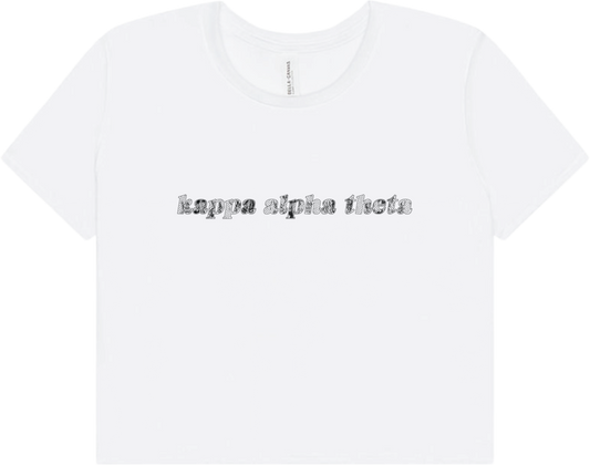 Kappa Alpha Theta white cropped tee