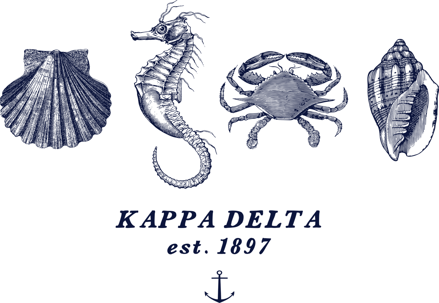 Kappa Delta Nautical Graphic T-Shirts