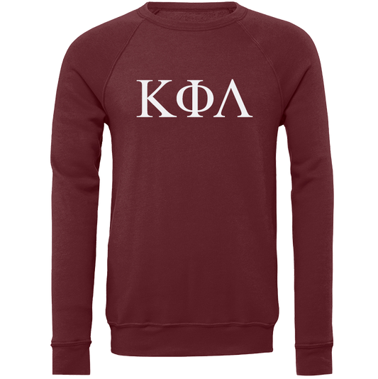 Kappa Phi Lambda Embroidered Lettered Crewneck Sweatshirts