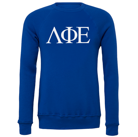 Lambda Phi Epsilon Embroidered Lettered Crewneck Sweatshirts