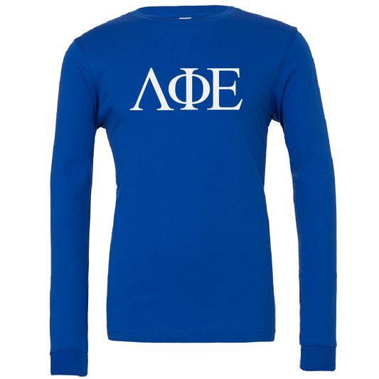 Lambda Phi Epsilon Lettered Long Sleeve T-Shirts