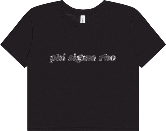 Phi Sigma Rho cropped black tee