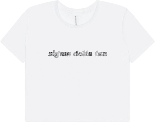 Sigma Delta Tau cropped white tee