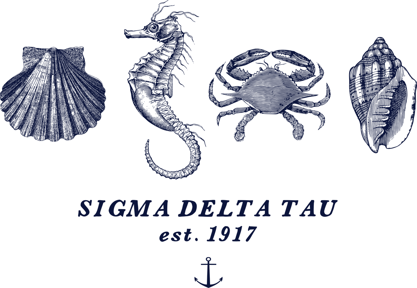 Sigma Delta Tau Nautical Graphic Crewnecks