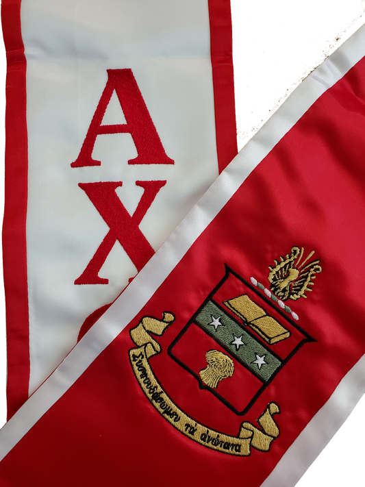 Alpha Chi Omega Graduation Stoles