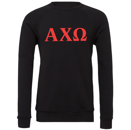 Alpha Chi Omega Lettered Crewneck Sweatshirts