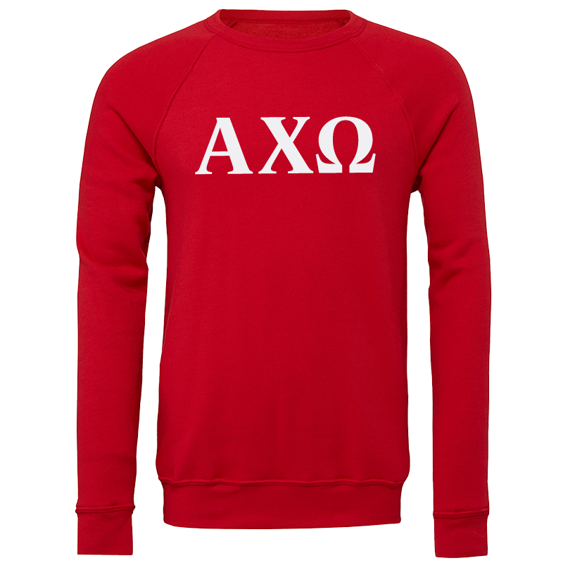 Alpha Chi Omega Lettered Crewneck Sweatshirts