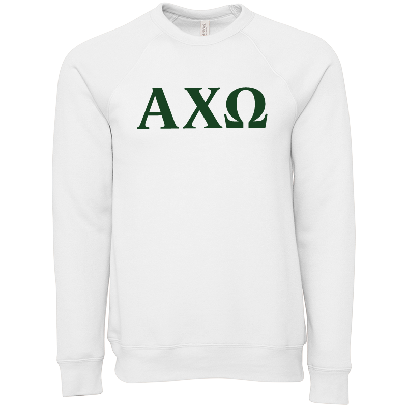 Alpha Chi Omega Lettered Crewneck Sweatshirts