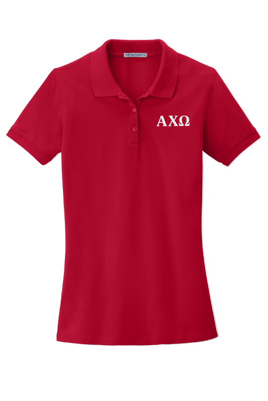 Alpha Chi Omega Ladies' Embroidered Polo Shirt
