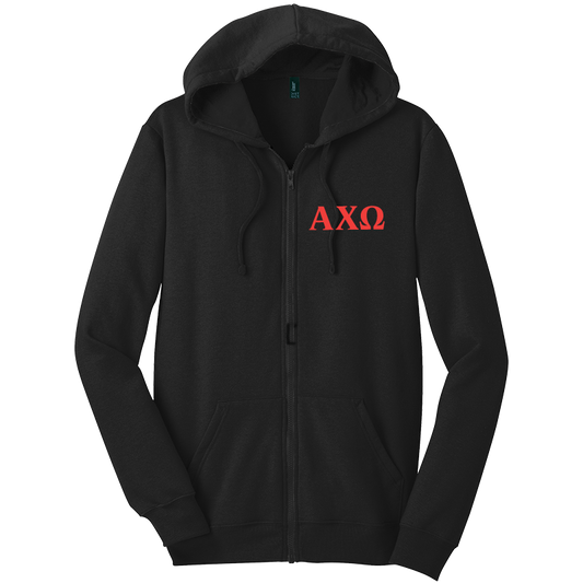 Alpha Chi Omega Zip-Up Hooded Sweatshirts
