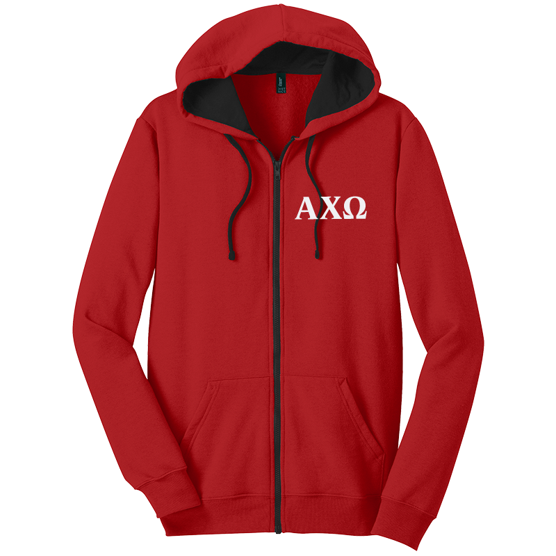 Alpha Chi Omega Zip-Up Hooded Sweatshirts