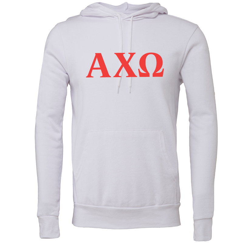 Alpha Chi Omega Lettered Hooded Sweatshirts