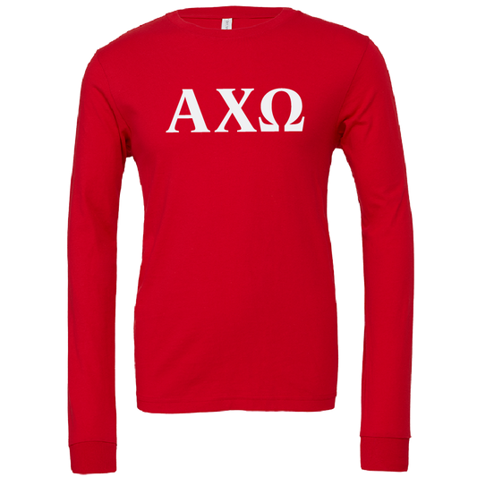 Alpha Chi Omega Lettered Long Sleeve T-Shirts