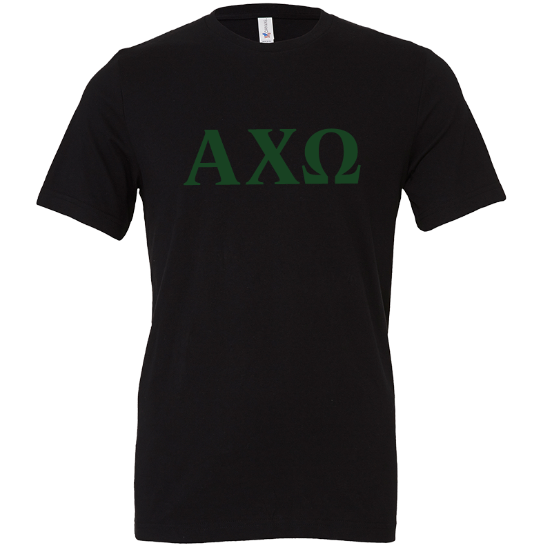 Alpha Chi Omega Lettered Short Sleeve T-Shirts