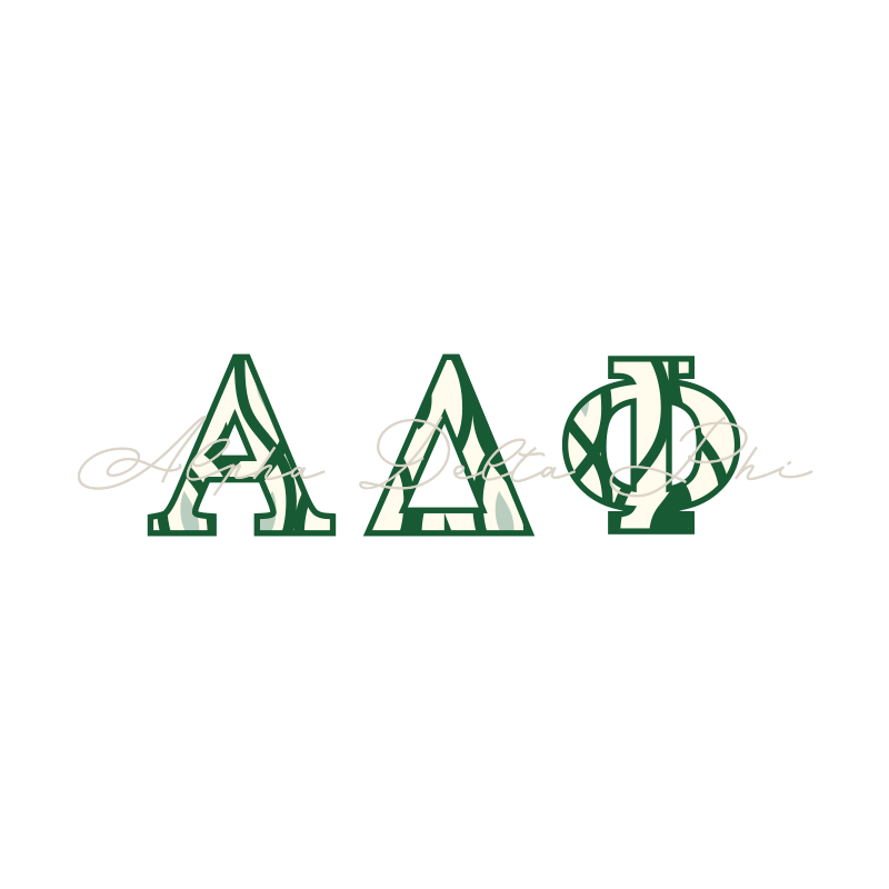 Alpha Delta Phi Applique Letters Hooded Sweatshirt