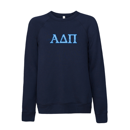 Alpha Delta Pi Applique Letters Crewneck Sweatshirt