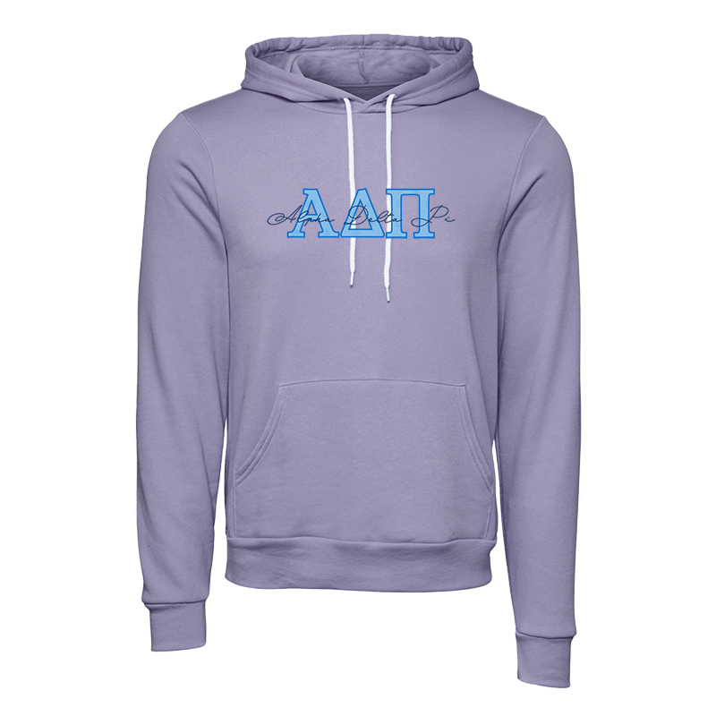 Alpha Delta Pi Applique Letters Hooded Sweatshirt