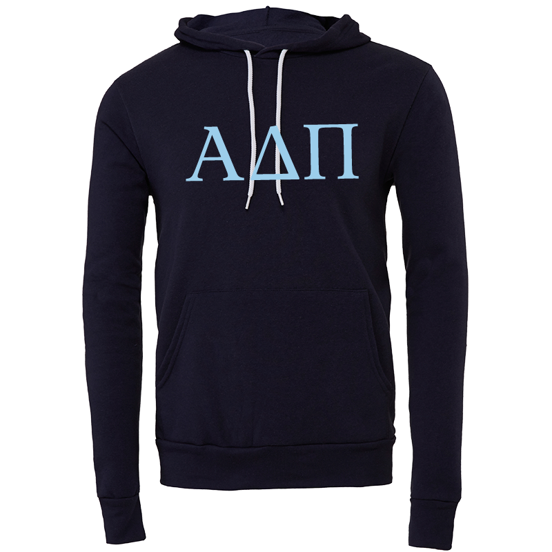 Alpha Delta Pi Lettered Hooded Sweatshirts