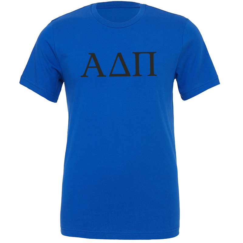 Alpha Delta Pi Lettered Short Sleeve T Shirts Greek Graduate