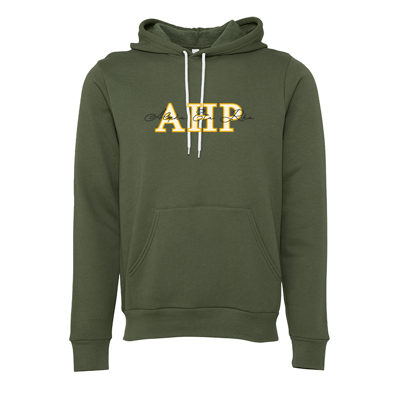 Alpha Eta Rho Applique Letters Hooded Sweatshirt