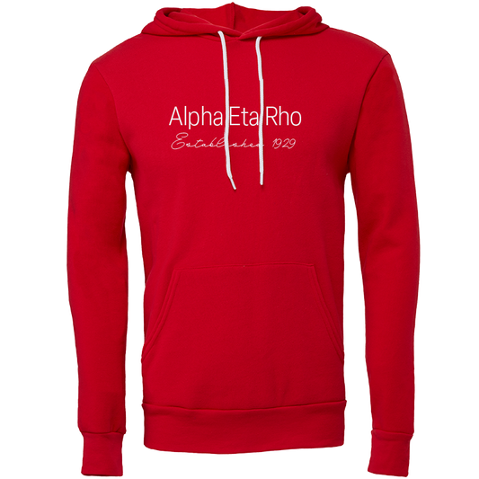 Alpha Eta Rho Embroidered Printed Name Hooded Sweatshirts