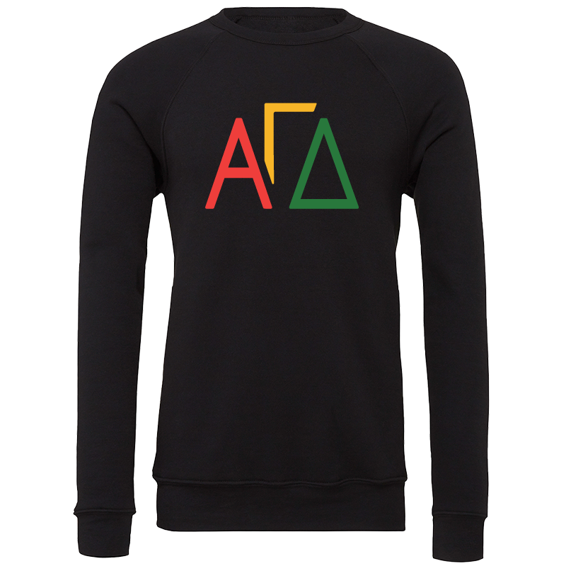Alpha Gamma Delta Lettered Crewneck Sweatshirts
