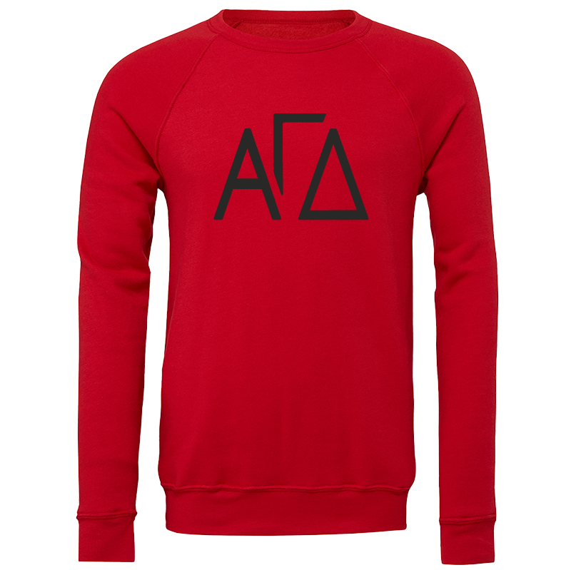 Alpha Gamma Delta Lettered Crewneck Sweatshirts