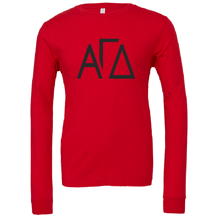 Alpha Gamma Delta Lettered Long Sleeve T-Shirts