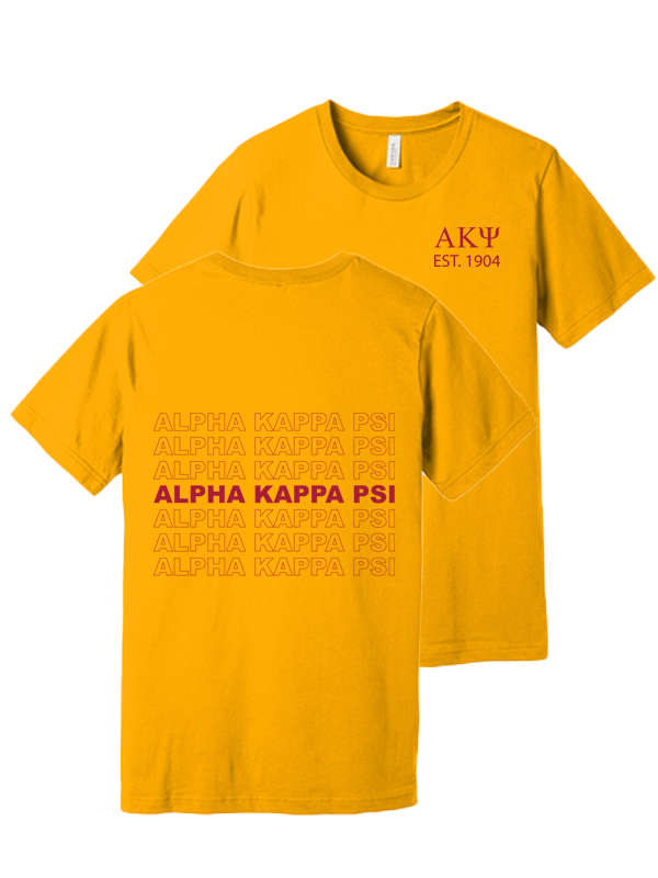 Alpha Kappa Psi Repeating Name Short Sleeve T-Shirts