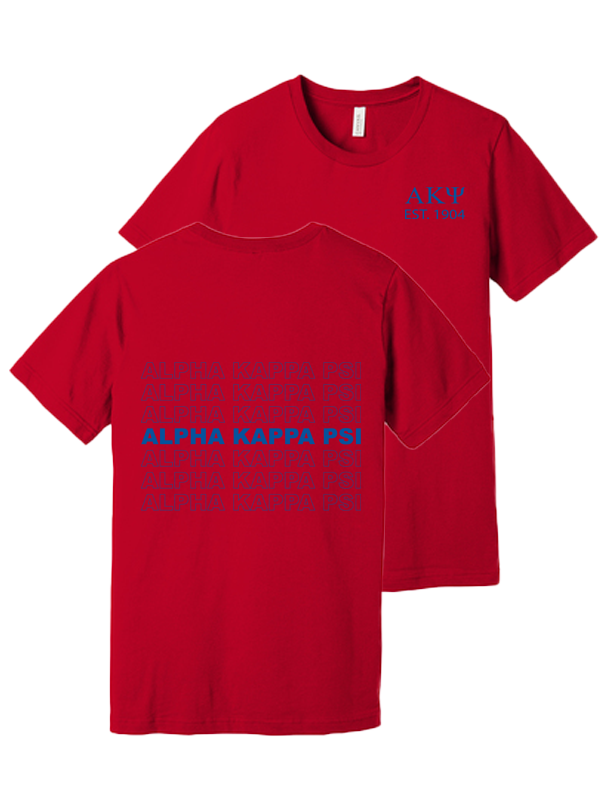 Alpha Kappa Psi Repeating Name Short Sleeve T-Shirts