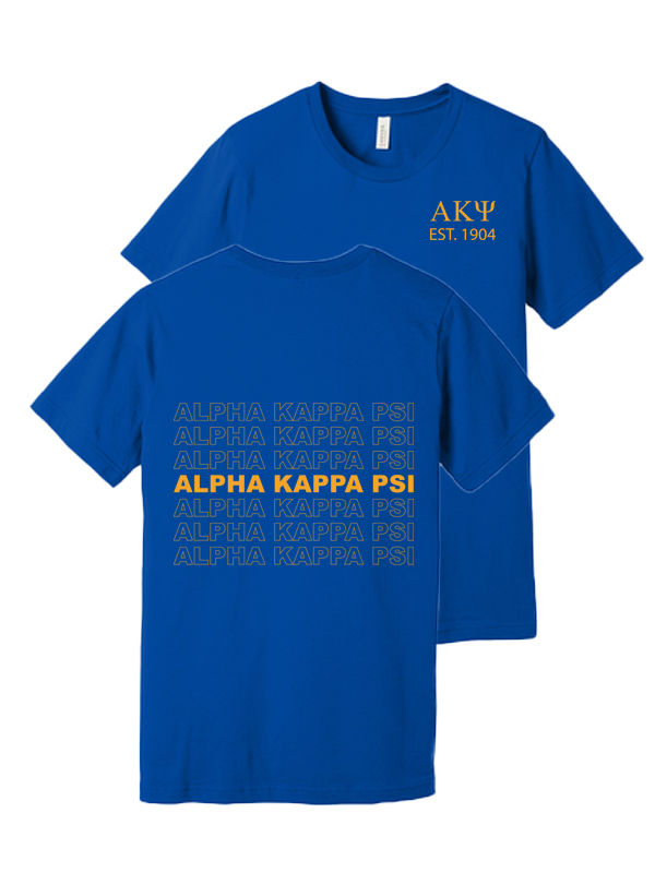 Alpha Kappa Psi Repeating Name Short Sleeve T-Shirts