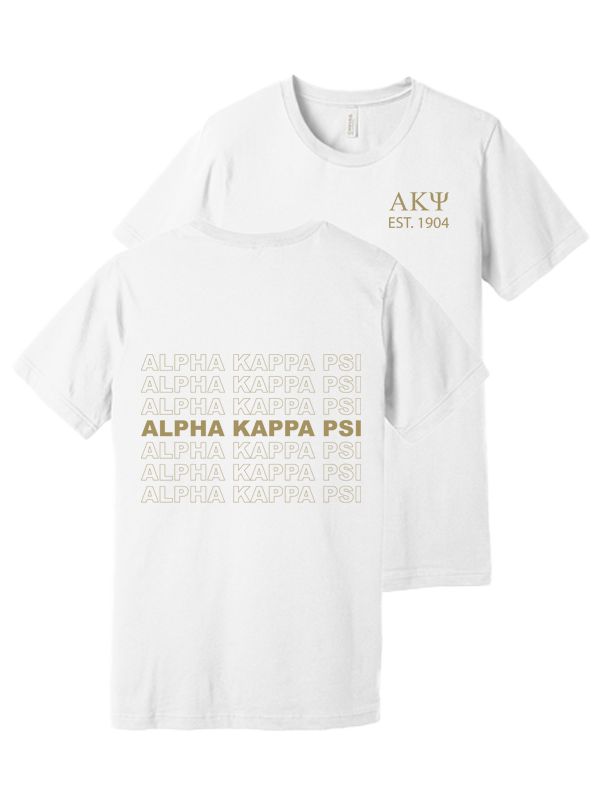 Alpha Kappa Psi Repeating Name Short Sleeve T-Shirts
