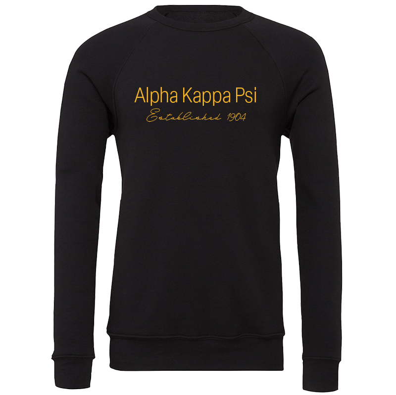 Alpha Kappa Psi Embroidered Printed Name Crewneck Sweatshirts