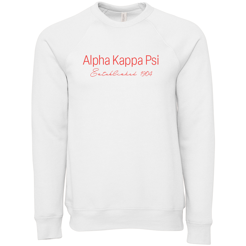 Alpha Kappa Psi Embroidered Printed Name Crewneck Sweatshirts
