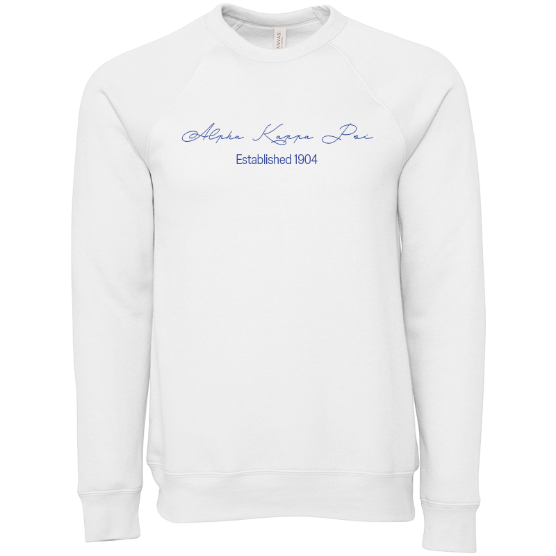 Alpha Kappa Psi Embroidered Scripted Name Crewneck Sweatshirts