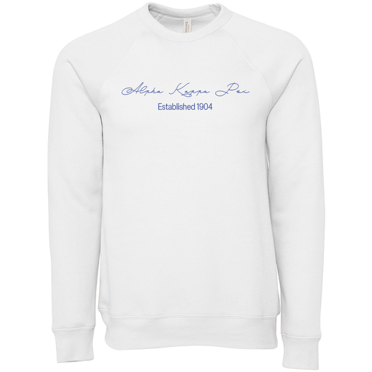 Alpha Kappa Psi Embroidered Scripted Name Crewneck Sweatshirts