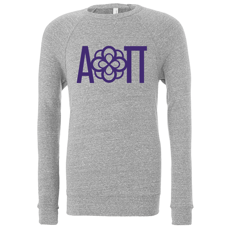 Alpha Omicron Pi Lettered Crewneck Sweatshirts