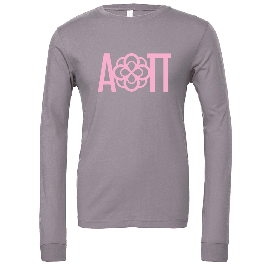 Alpha Omicron Pi Lettered Long Sleeve T-Shirts